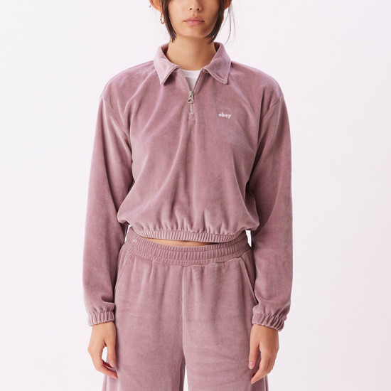 Obey Γυναικεία μπλούζα Enzo Quarter Zip Polo Specialty Fleece